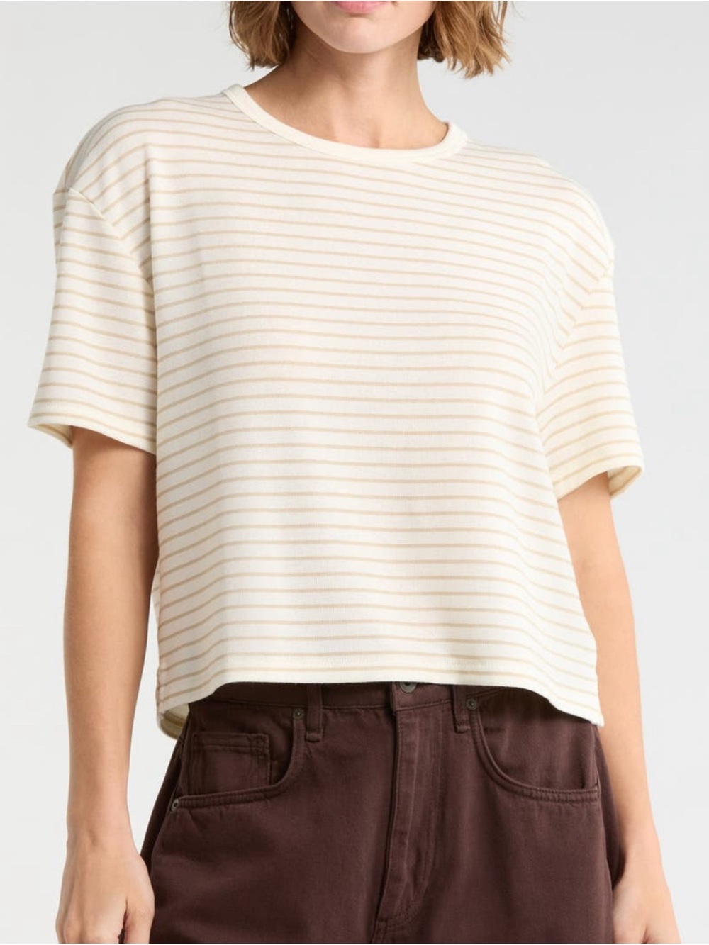 rag & bone
Lea Stripe Boxy Short Sleeve T-Shirt
Color: Sandstorm